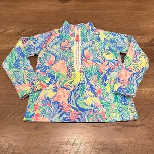 6-7Y Lilly Pulitzer Skipper Popover in Mermaids Cove Print